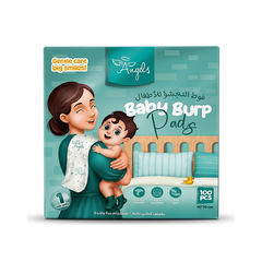 Angels Baby Burp Pads – فوط تجشؤ للأطفال 100 قطعة 40×20 سم